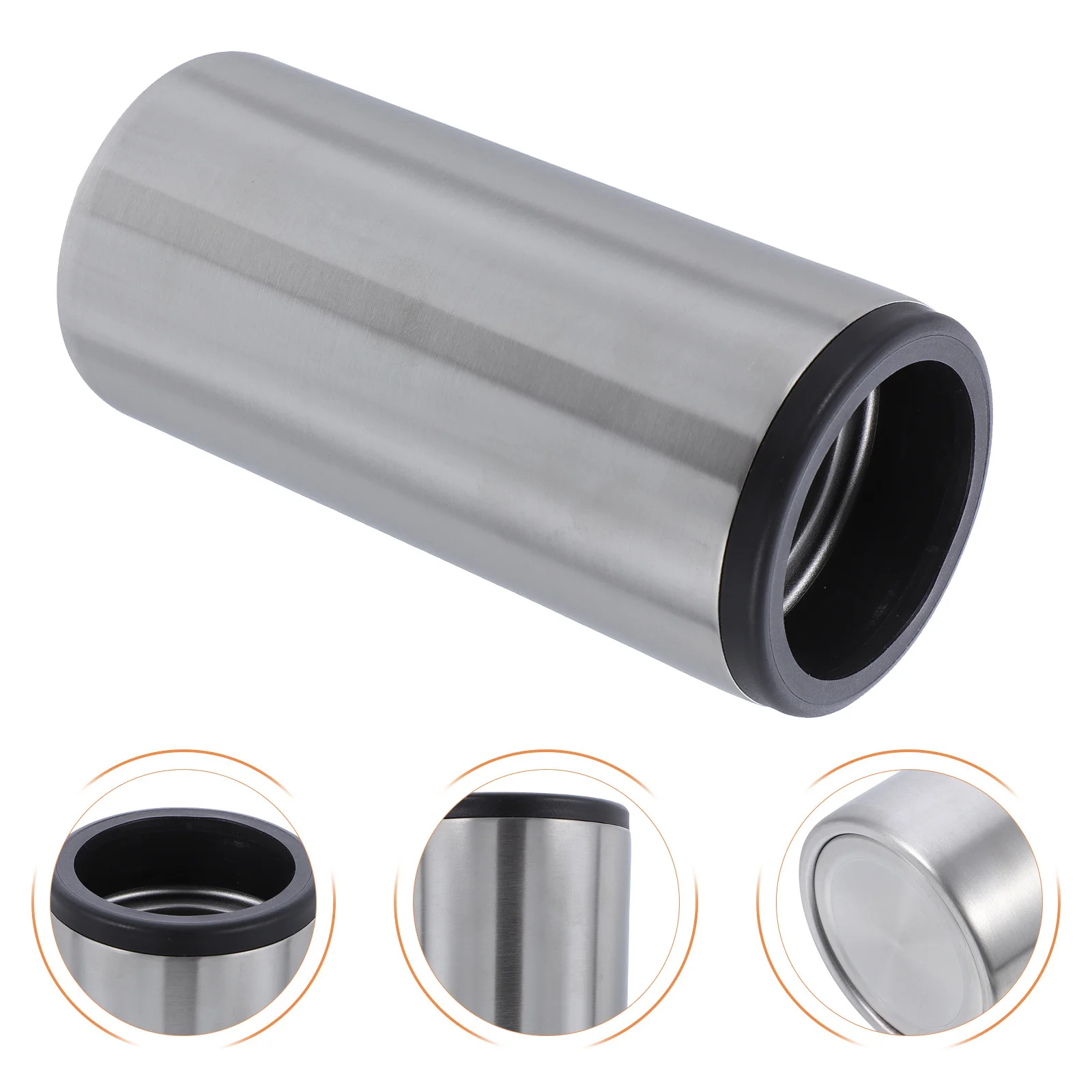 

1pc Stainless Steel Beer Bottle Cover Portable Insulated Cooling Cup Outdoor Drink Holder Cold Proof For Hiking Travel