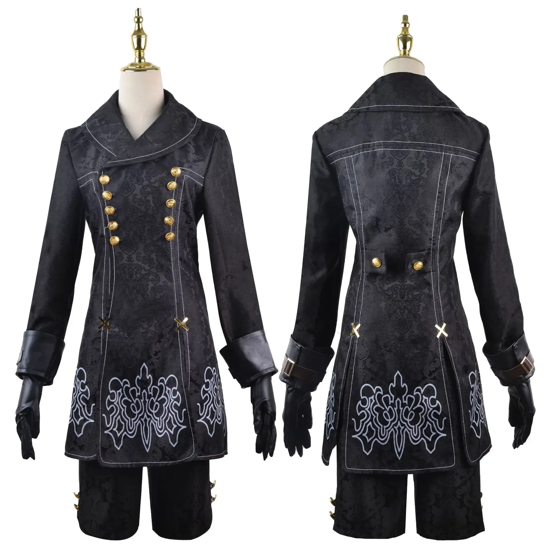 YoRHa-No.9 Fantasias de Cosplay Masculinas, Game NieR: Roupas Automáticas, Conjunto Completo, Representação, Natal, Festa de Halloween, Uniforme Adulto