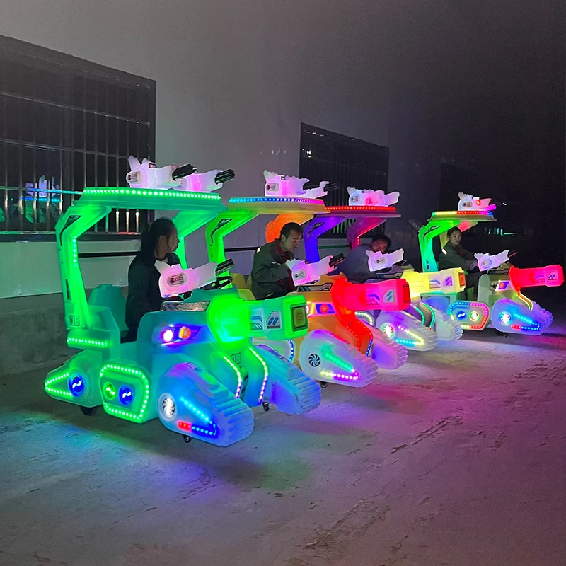 

Factory Direct Sale New Trend Plastic Electric Tank Bumper Car with 4 Batteries for Children and Adults