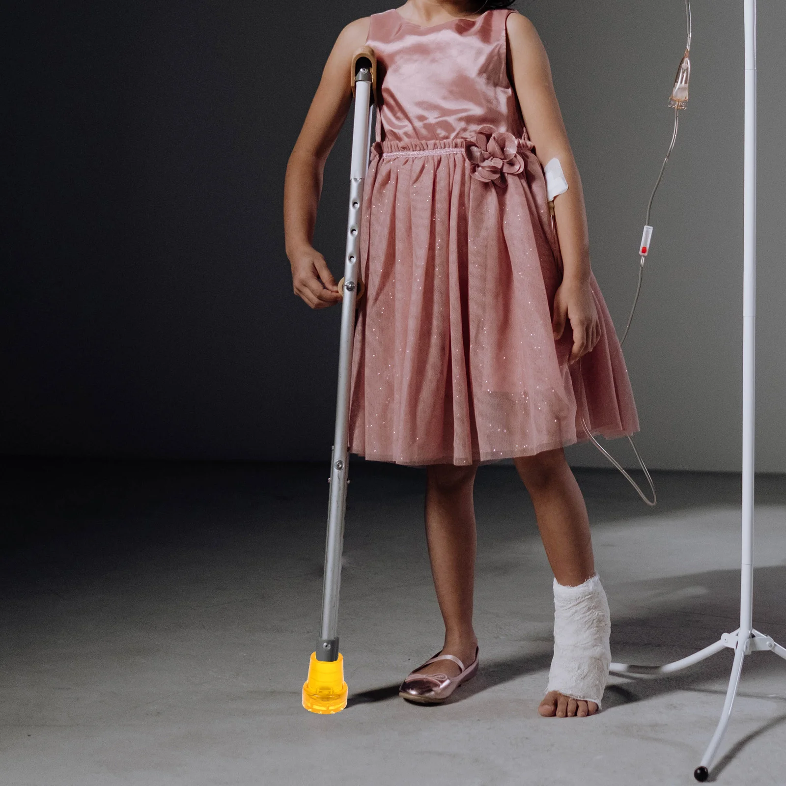 

6Pcs Crutch Tip Cover Non-Slip Walking Stick Mat Cane Accessory Wear-Resistant Orange Crutch Pad Walking Stick Protector