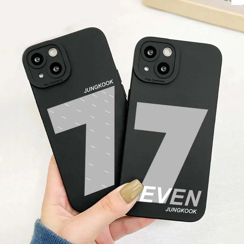 Jungkook Seven Pattern Phone Case for IPhone 11 12 13 14 Pro Max 7 8 Plus SE2020 X XR XS Cover Soft Shell