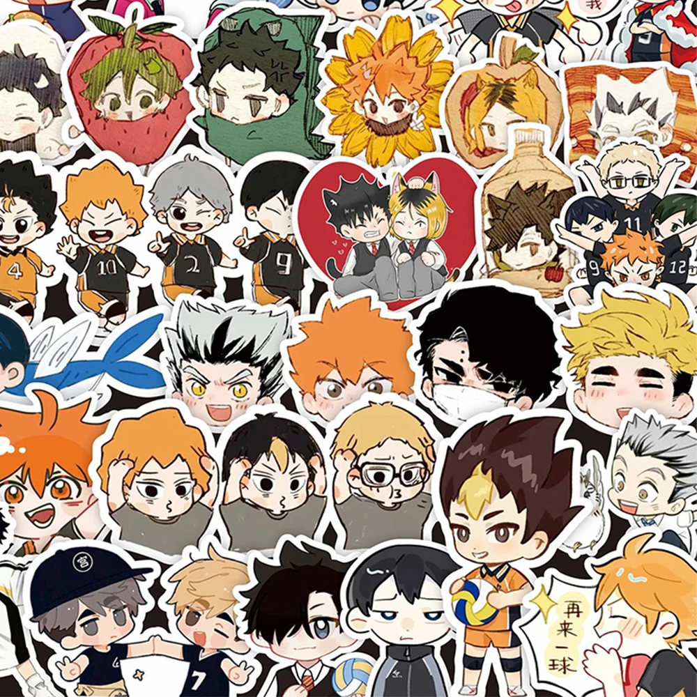 10/30/75pcs Cartoon Cute Haikyuu!! Stickers Kawaii Hinata Shoyo Anime Decals Suitcase Notebook Phone Waterproof Kid Sticker Gift