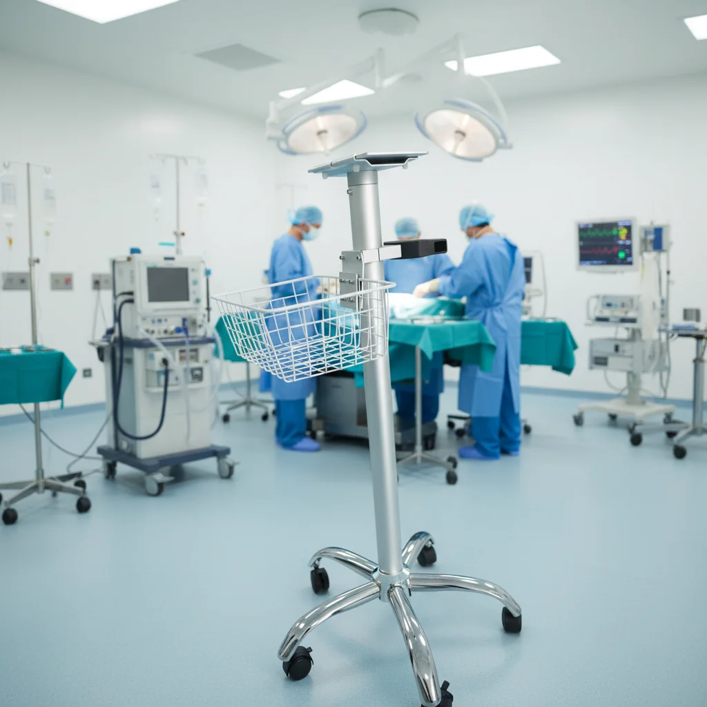 Hot Selling Medical Trolley Aluminum Patient Monitor Trolley Commercial Hospital Trolley Cart Wheels