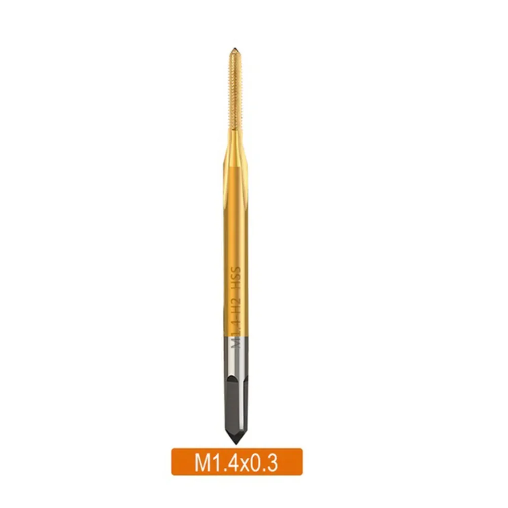 HSS Screw Tap Drill Bit M1-M1.8 Straight Flute Thread Tap Coating M1 To M1.7 For Home Diy Bicycle Repair Hand Tools