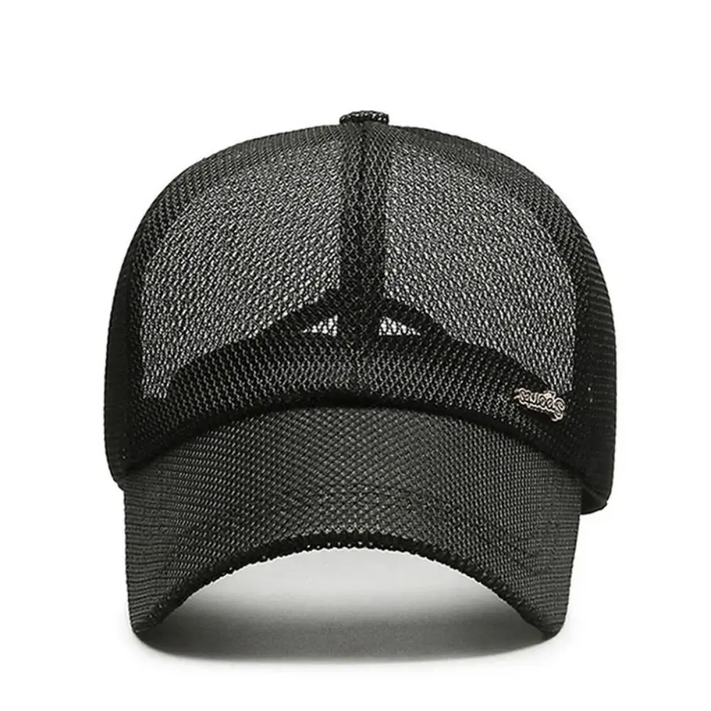 قبعات الشمس سريعة الجفاف، قبعة بيسبول شبكية قابلة للتعديل وقابلة للتنفس، قبعة Snapback خفيفة الوزن وشفافة، قبعات شبكية رياضية للجنسين #1