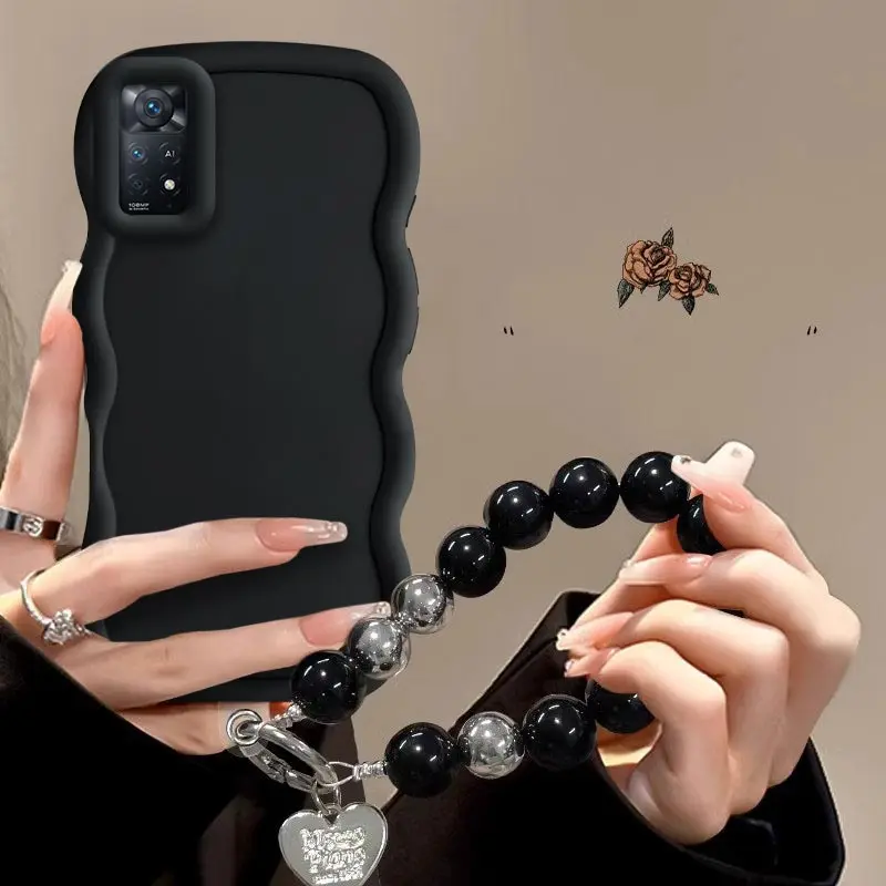 ملاحظة 11Pro جديد متموج الشكل الحبل سيليكون جراب هاتف ل Redmi نوت 11 11SE 11S 11Pro 10 10Lite 10S 9 9Pro 8 7 7S غطاء
