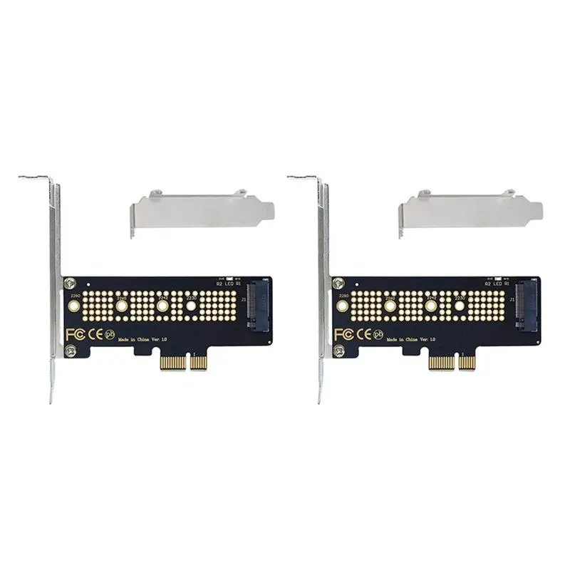 Superior-2Pc Nvme Pcie M.2 NGFF SSD To Pcie X1 Adapter Card Pcie X1 To M.2 Card With Bracket