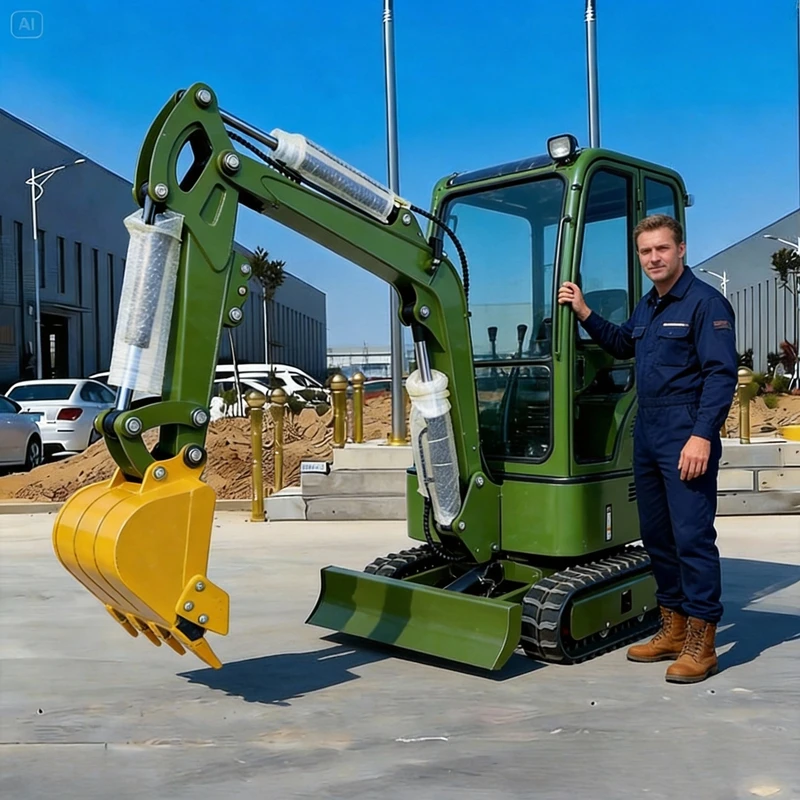 

Customized 1.8/2.5t Mini Excavator Diesel Hydraulic Digger Europe Godet Construction