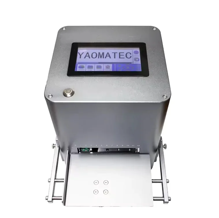 

Yaomatec 12.7mm Desktop Production Date Concave-convex Surface Printing Bottle Cap QR Code Inkjet Printer Coding Machine