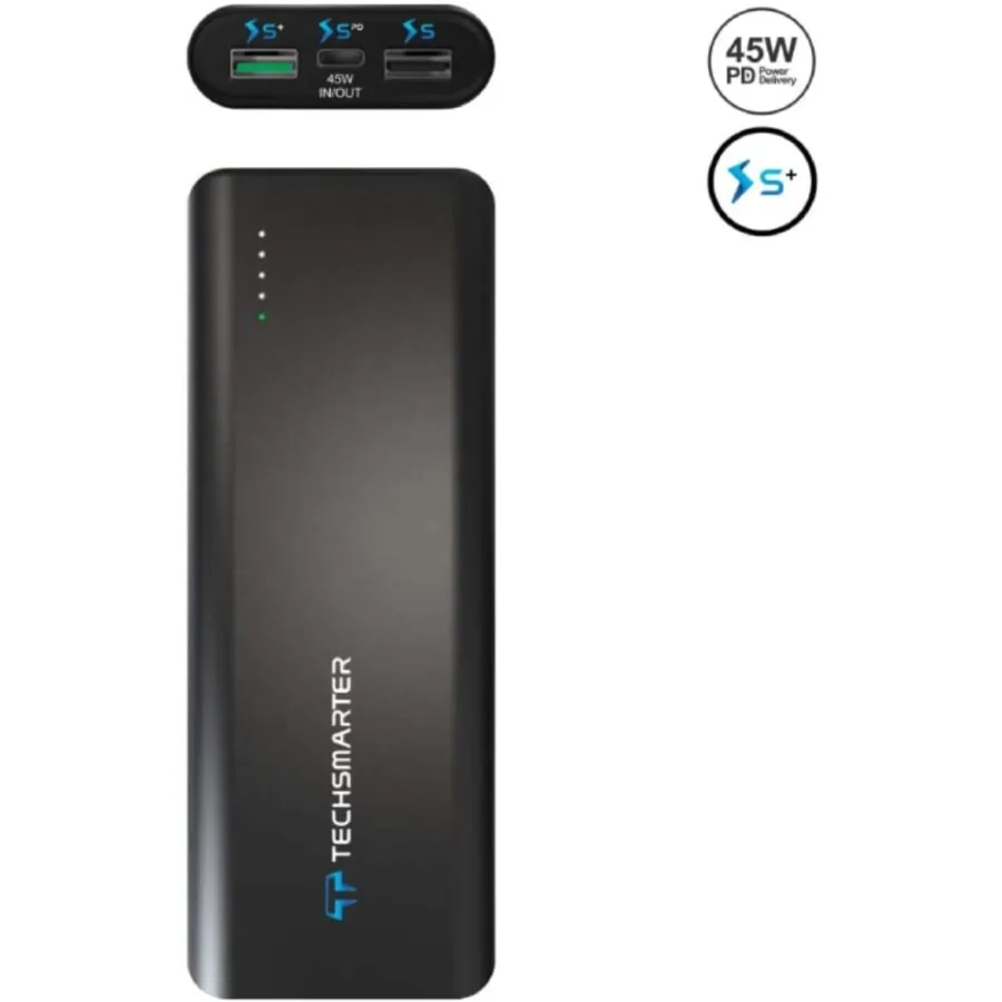 

Портативное зарядное устройство (Power Bank) для ноутбуков, 30000 мАч, 45 Вт, USB-C PD. Совместим с MacBook, Chromebook, iPad, iPhone, Samsung Galaxy, LG, Motorola.