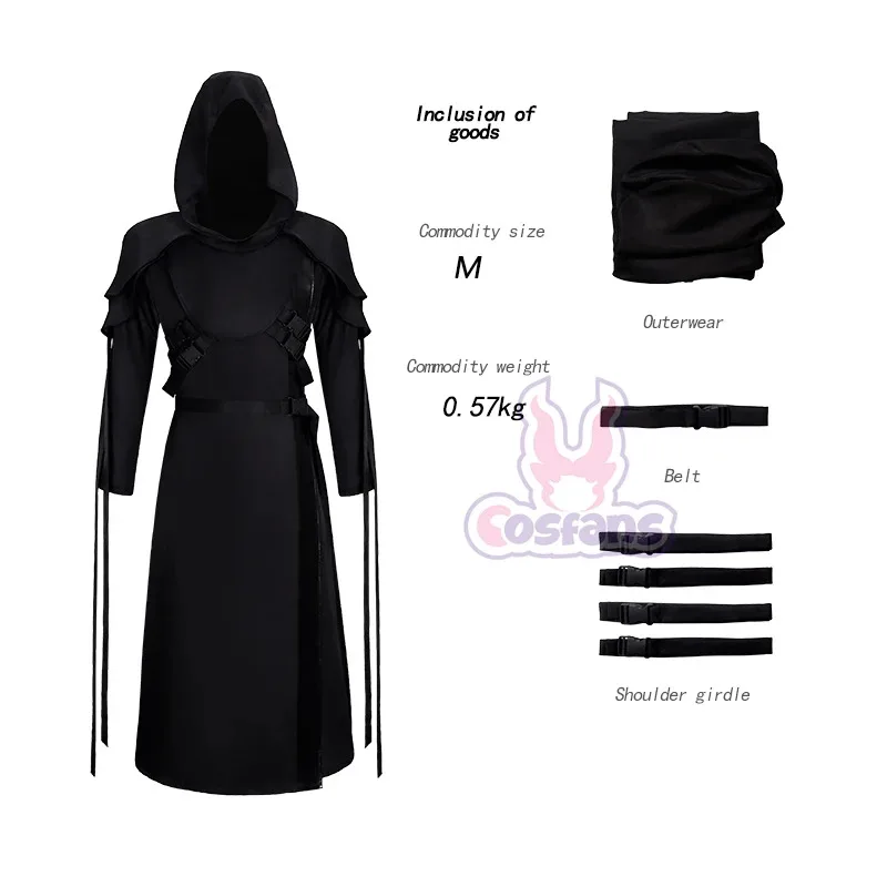 DY20The Ghost Face أزياء تنكرية للعبة ضوء النهار الميت لعب الأدوار زي الهالوين كرنفال حفلة الزي الرجال النساء زي القرون الوسطى