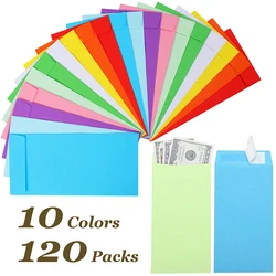 120 Pcs Self Adhesive Envelope Budget Cash Saving Envelopes Money Organizer Packaging Gifts Color Gummed Paper Challenge Home