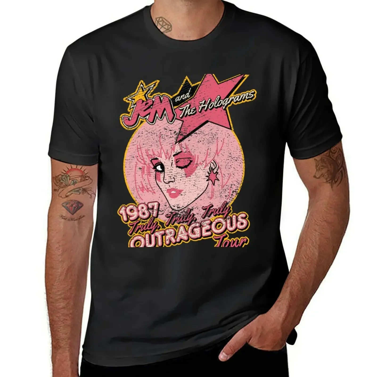 

Jem and The Holograms Tour- Distressed T-Shirt vintage clothes graphic t shirts vintage t shirts plain t shirts men