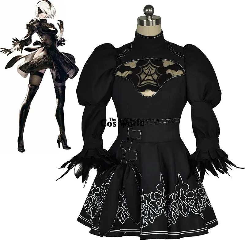 

NieR Automata 2B YoRHa No. 2 Type B Heroine Dress Uniform Outfits Customize Games Cosplay Costumes