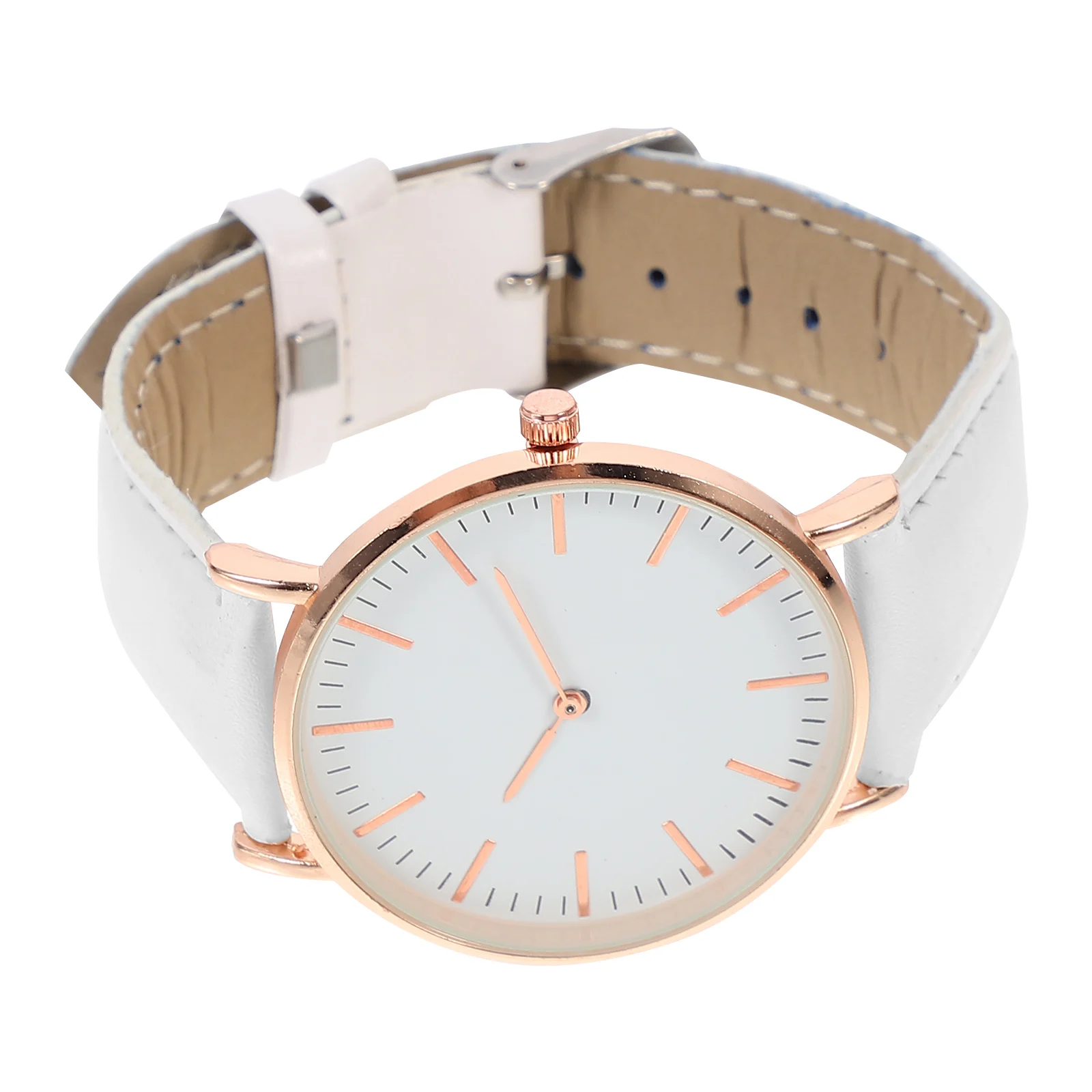 

Ladies Quartz Watches White PU Belt Casual Wrist Watch Straps Female Fashion Comfortable Durable Student Office Gift