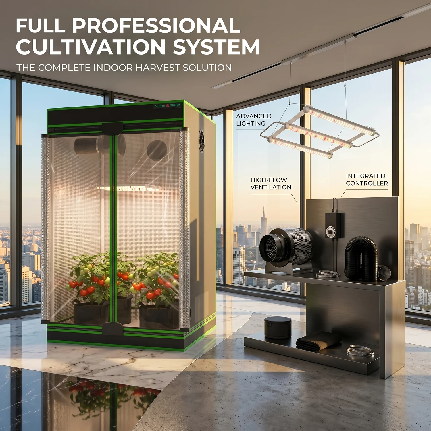 Grow Tent 4X4 - 새로운 그로우 텐트 벽걸이형 재배 텐트