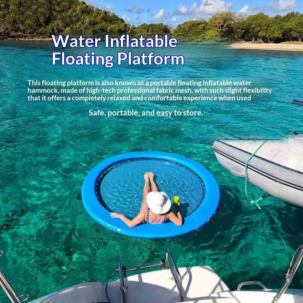 

Inflatable Floating Platform Round Water Pool Anti-Drowning Float Sea Float Mat Recreational Floating Boardfor Water Play