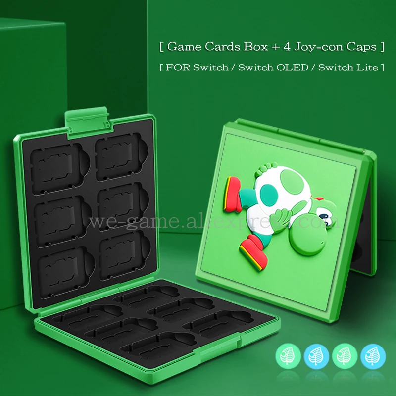 For Nintend Switch OLED 12 Game Card Cute 3D Embossed Carrying
