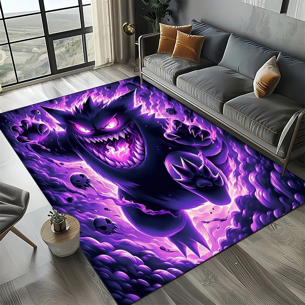 

27 Style Gengar Pokemon Cartoon Ectoplasma Game Carpet Rug for Bedroom Living Room Home Sofa Decoration,kids Decor Floor Mat 3D