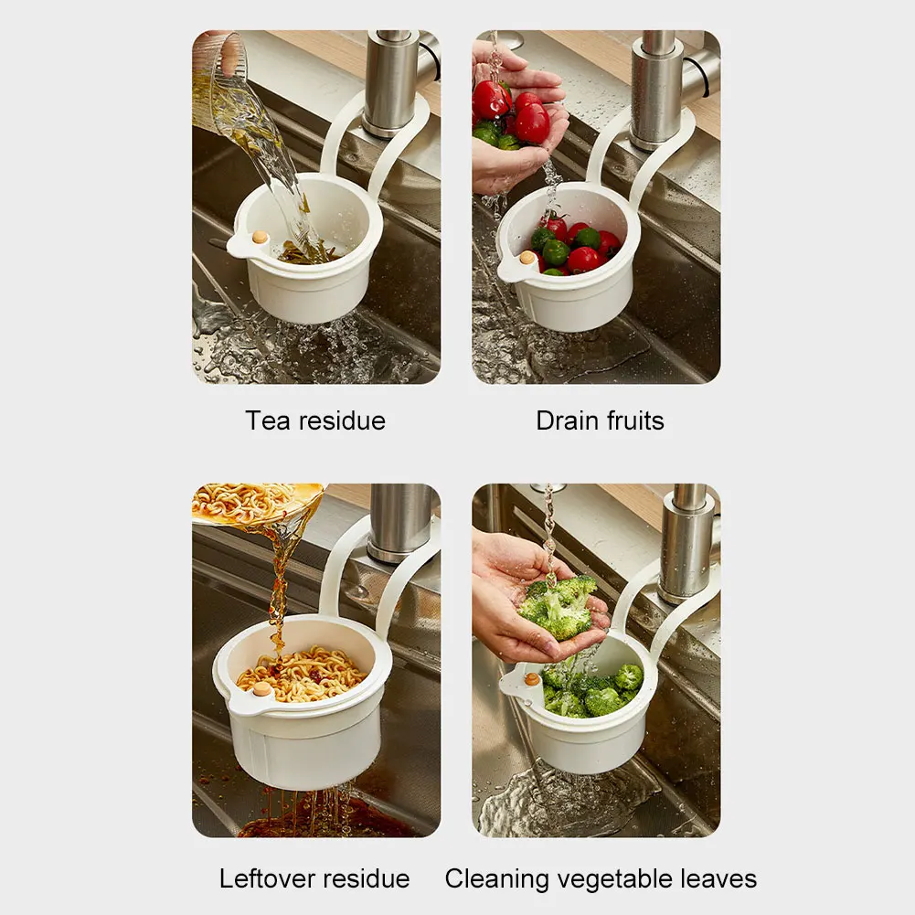 

Sink Strainer Basket Faucet Hanging Filter Basket Kitchen Sink Food Waste Catcher Sink Drain Basket for Kitchen