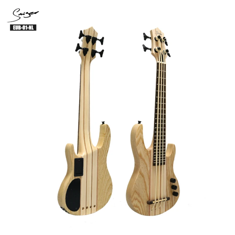 Electric Ukulele Bass Ubass Guitar 30 Inches 4 Strings Mini Bass UKU Electro Guitars Pickup Maple High Quality Ashtree