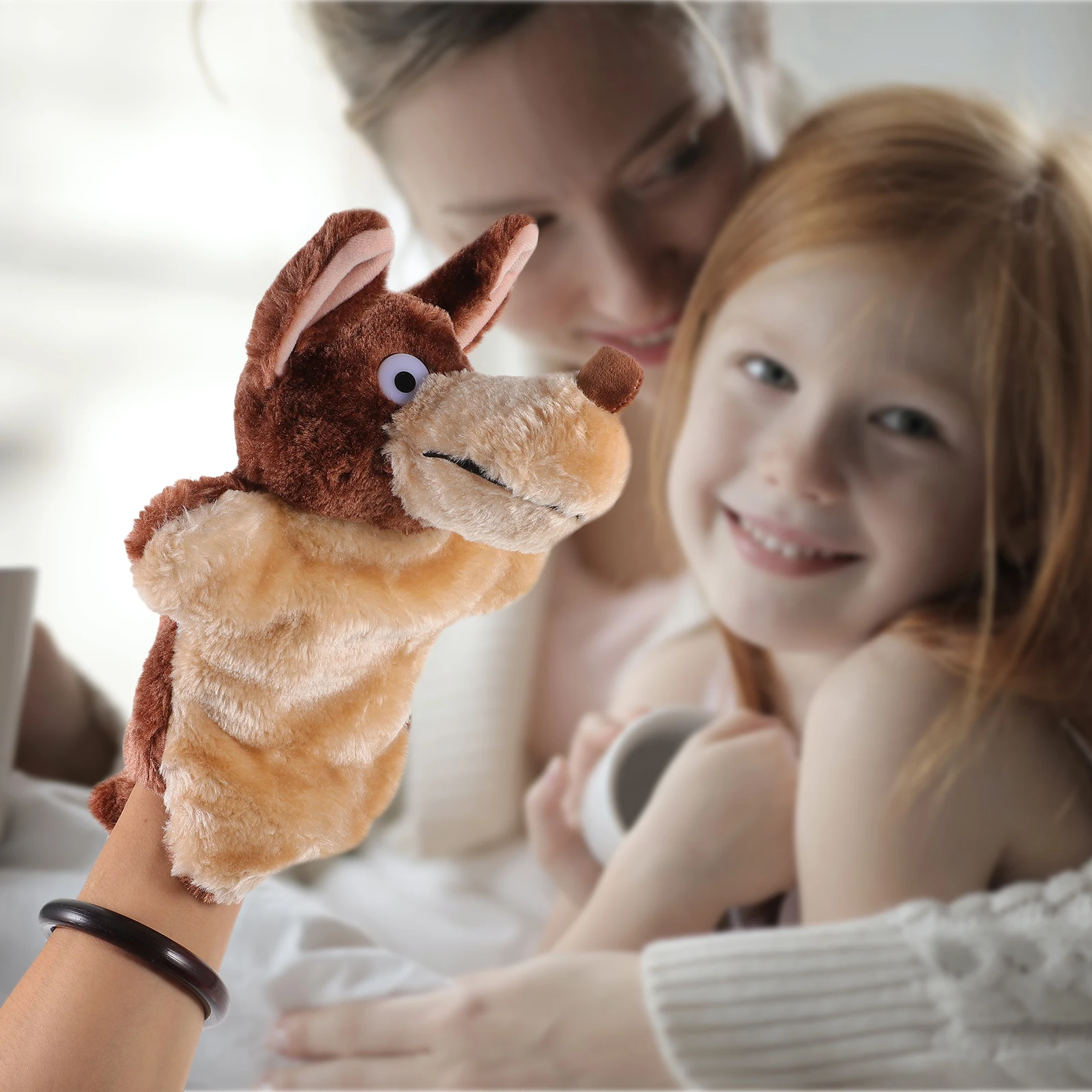 

Big H Puppet Soft Stuffed Animals Story Telling Decorative Cartoon Puppets Interactive Kids Play