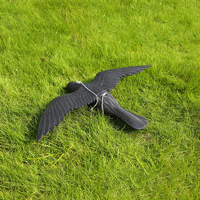 Reallike 3D hewan angka gagak realistis Ravens taman dekorasi gantung rumah patung burung gagak umpan menarik gagak