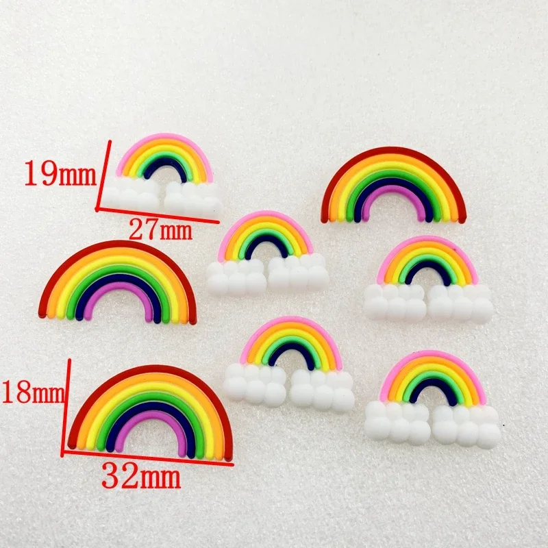 20PCS  PVC Soft Gel Rainbow Candy Color DIY Cartoon Crafts Scrapbook Decoration cabochon kawaii  scrapbooking embellishments