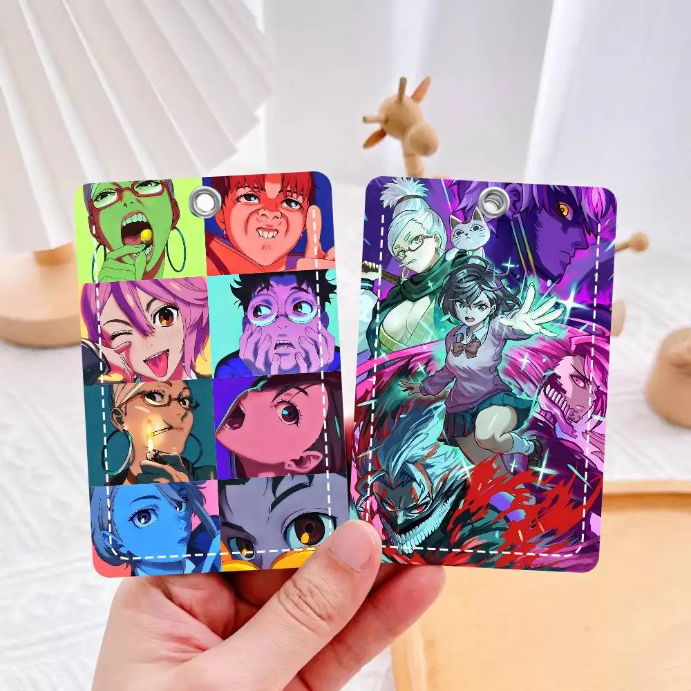 Anime D-Dandadan Characters Chic Leather Card Sleeve Durable ID Holder For Students And Professionals