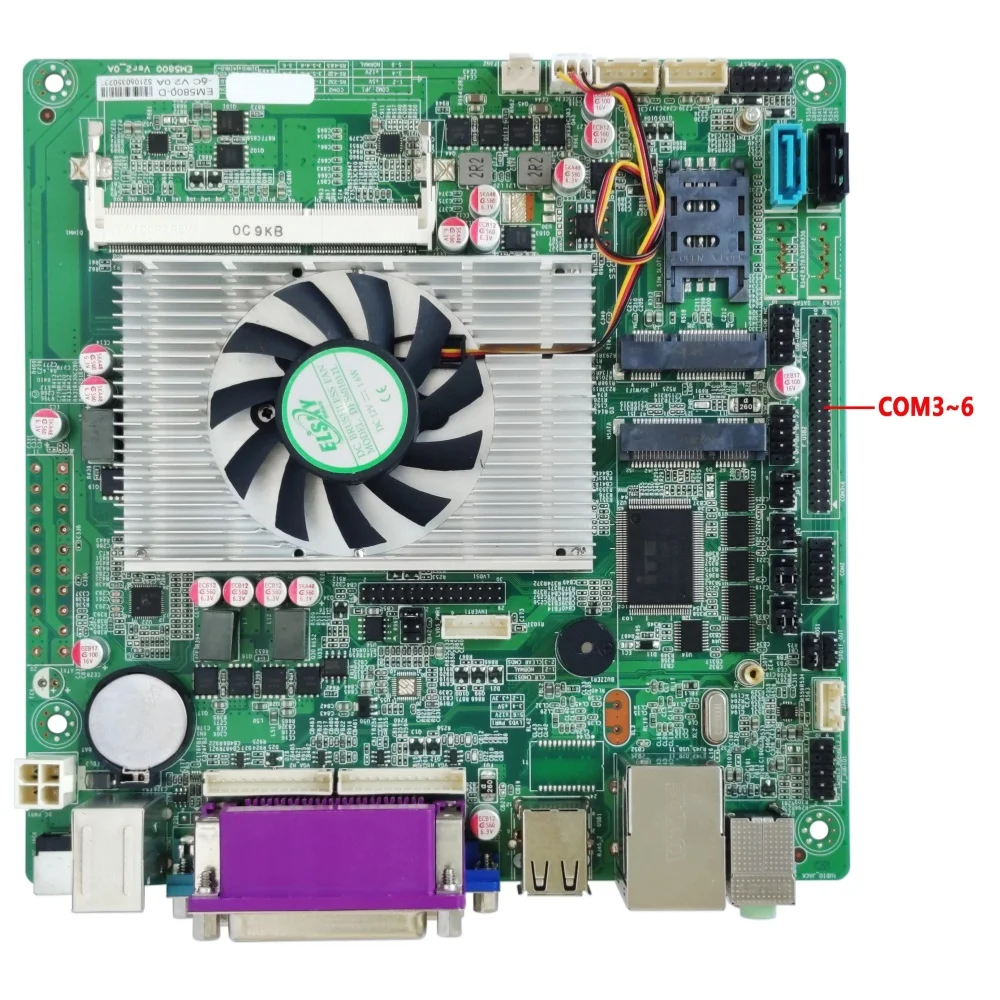 ELSKY EM5800D/EM5800A Motherboard Support Celeron/Pentium CPU Single/Dual LAN Optional 2/6 COM