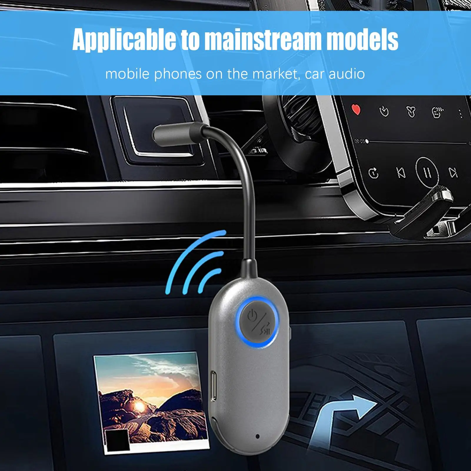 

Car Radio Transmitter Audio Music Adapter Smart Car Radio Transmitter Device For Sedan Pickup Truck Daily Commuting Travel Road