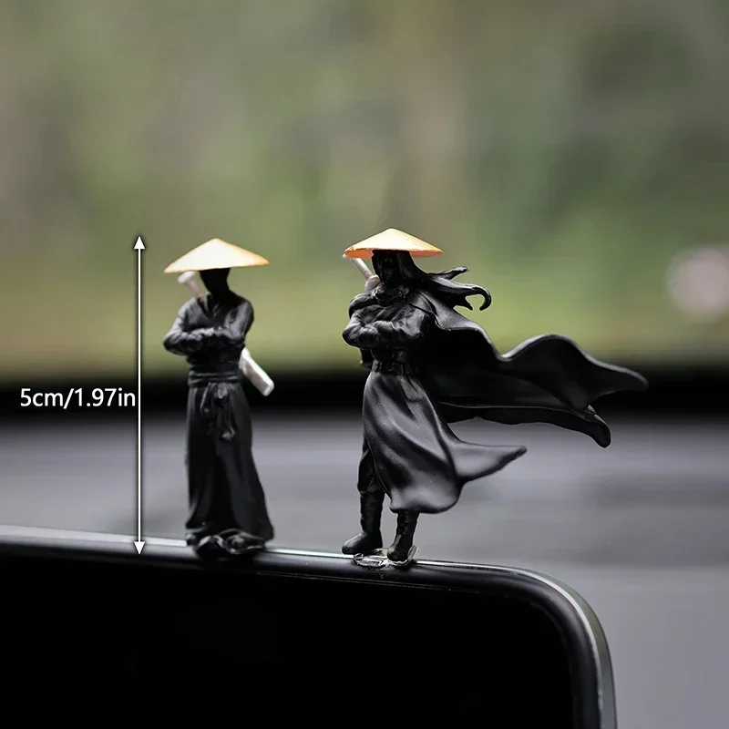 Decorative 50mm Resin Mini Figurines, Samurai Warriors