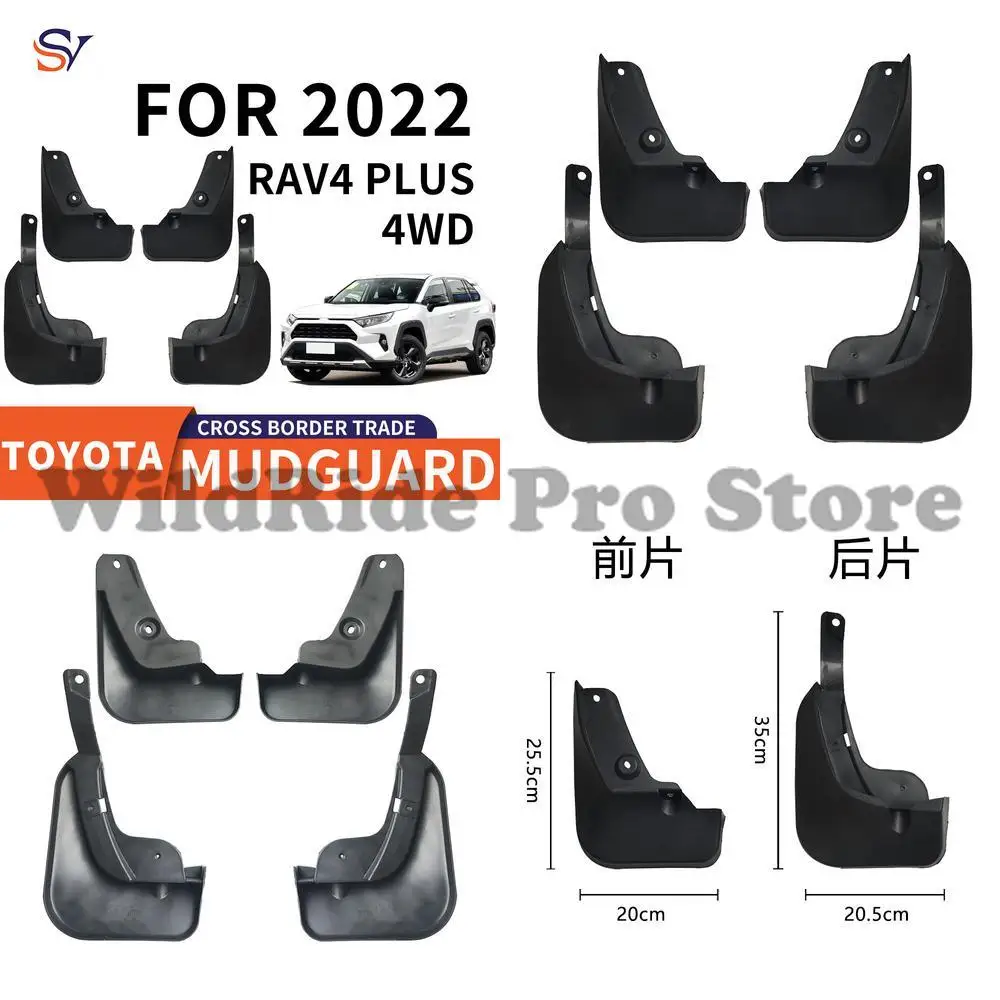 

Front and Rear Mud Flaps for 2022 Toyota RAV4 PLUS 4WD Easy Installation PP Soft Rubber Tire Fender Liners Protection