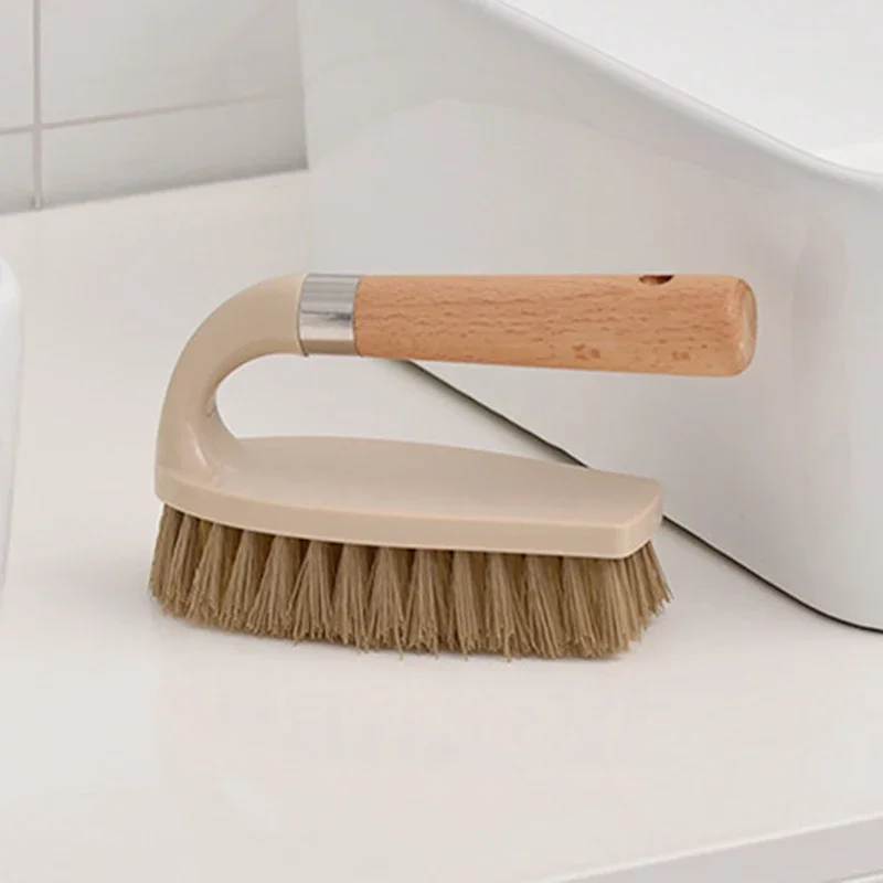 Wooden Cleaning Brush Multifunctional Log Color Shoe Washing Laundry Cleaning Brush Bathroom Floor Decontamination Brush