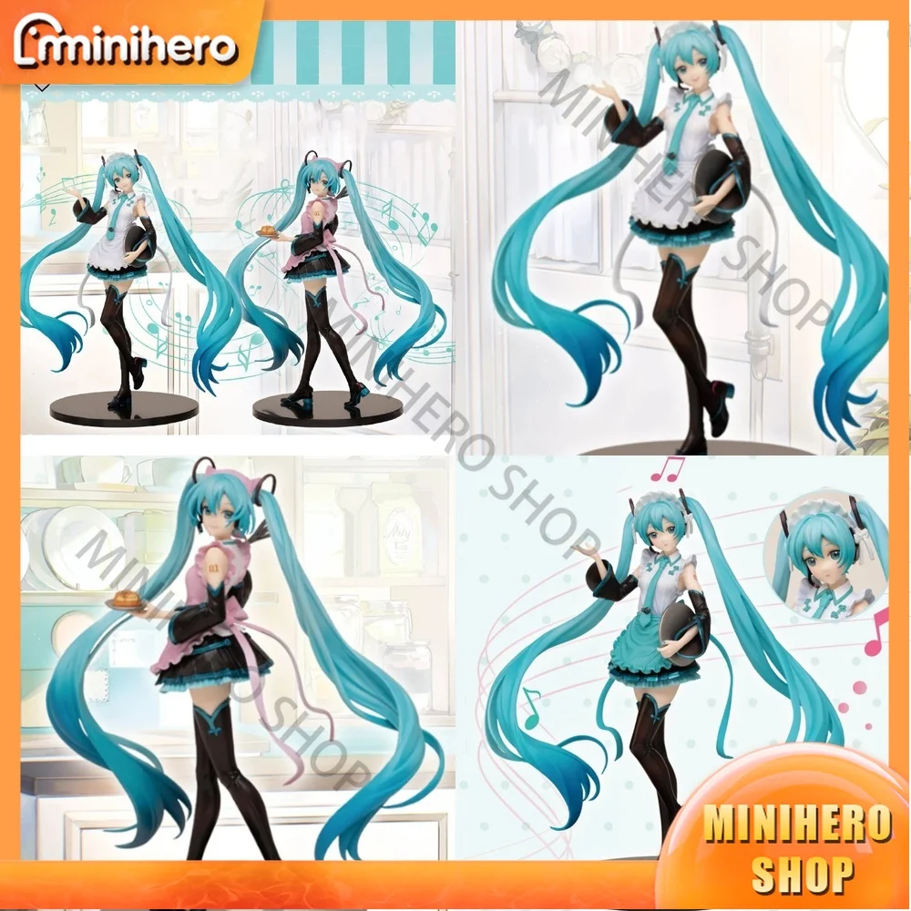 

In Stock Authentic Bandai Ichiban Kuji Hatsune Miku Waiter Theme PVC Figure Toy Collectible Model for Tea House and Restaurant