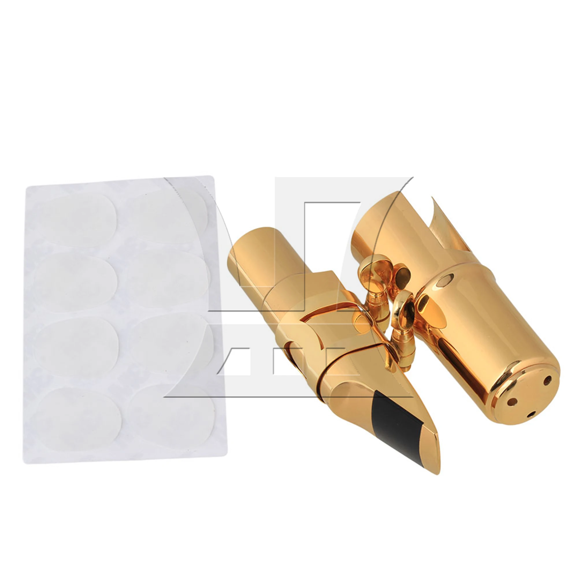 

Yibuy B-flat Tenor Sax Mouthpiece 7C with Buckle Cap 0.8mm Transparent Cushions