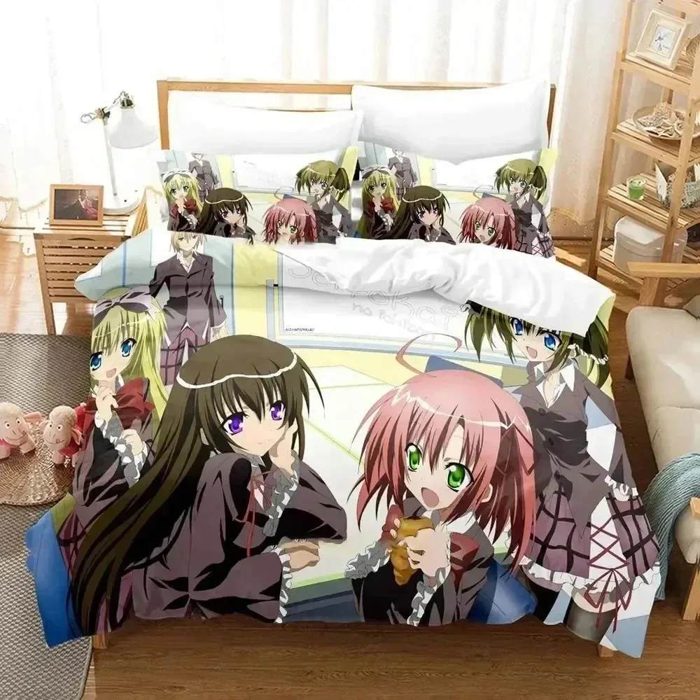 

3D Print Student Councils Discretion Bedding Set Boys Girls Twin Queen Seitokai no Ichizon Duvet Cover Pillowcase