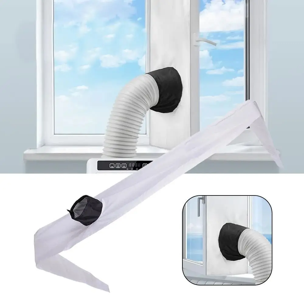 Paño de sellado de aire acondicionado ajustable a prueba de viento, tela de sellado de ventana portátil extraíble, Flexible, impermeable, ventana de oficina en casa