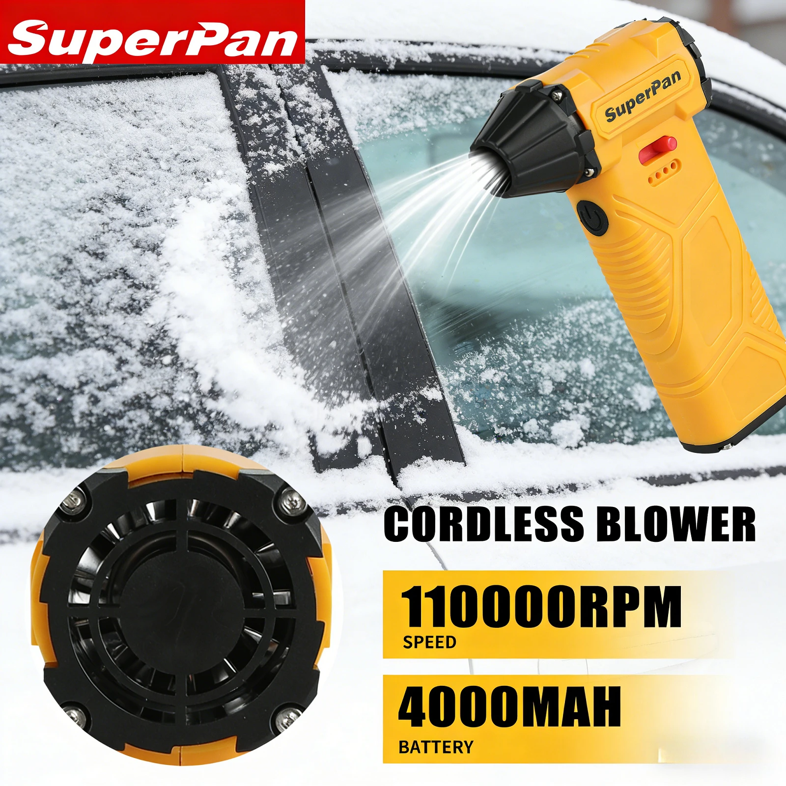 

SuperPan Jet Dust Blower Sealed Core Lithium Fan High Speed Lithium Store Door Gap Signage Exterior Dust Cleaning