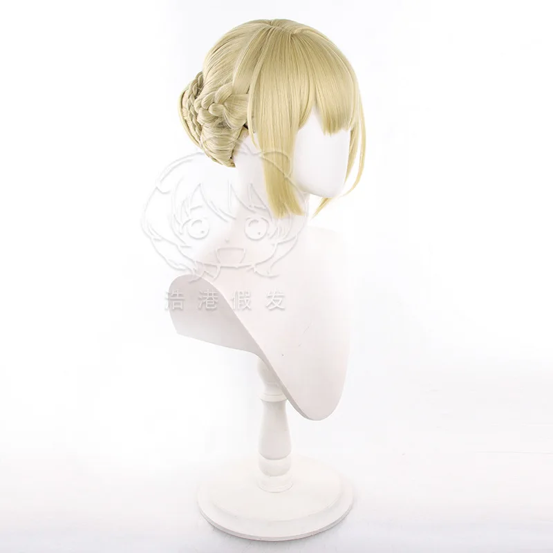 Evelyn Chevalier Cosplay Pruik Zenless Zone Zero Karakter Pruiken Vrouw Licht Goud Weave Bundels Haar Halloween Kostuum Accessoires