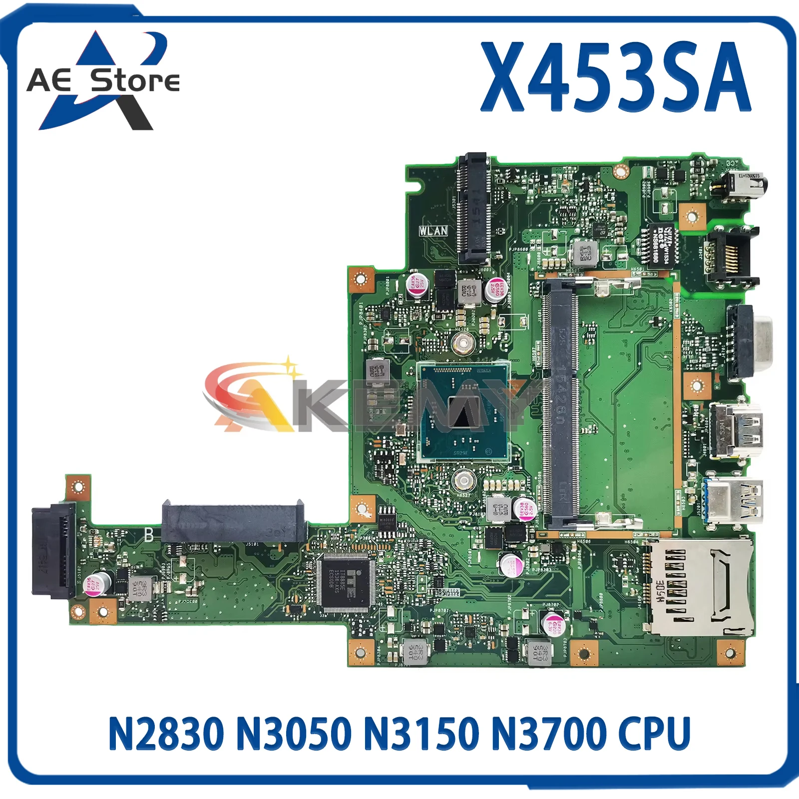 

Материнская плата AE X453SA Материнская плата Asus F453S X453S X453SA X403S X403SA для ноутбука с процессором N2830 N3050 N3150 N3700, полностью протестирована