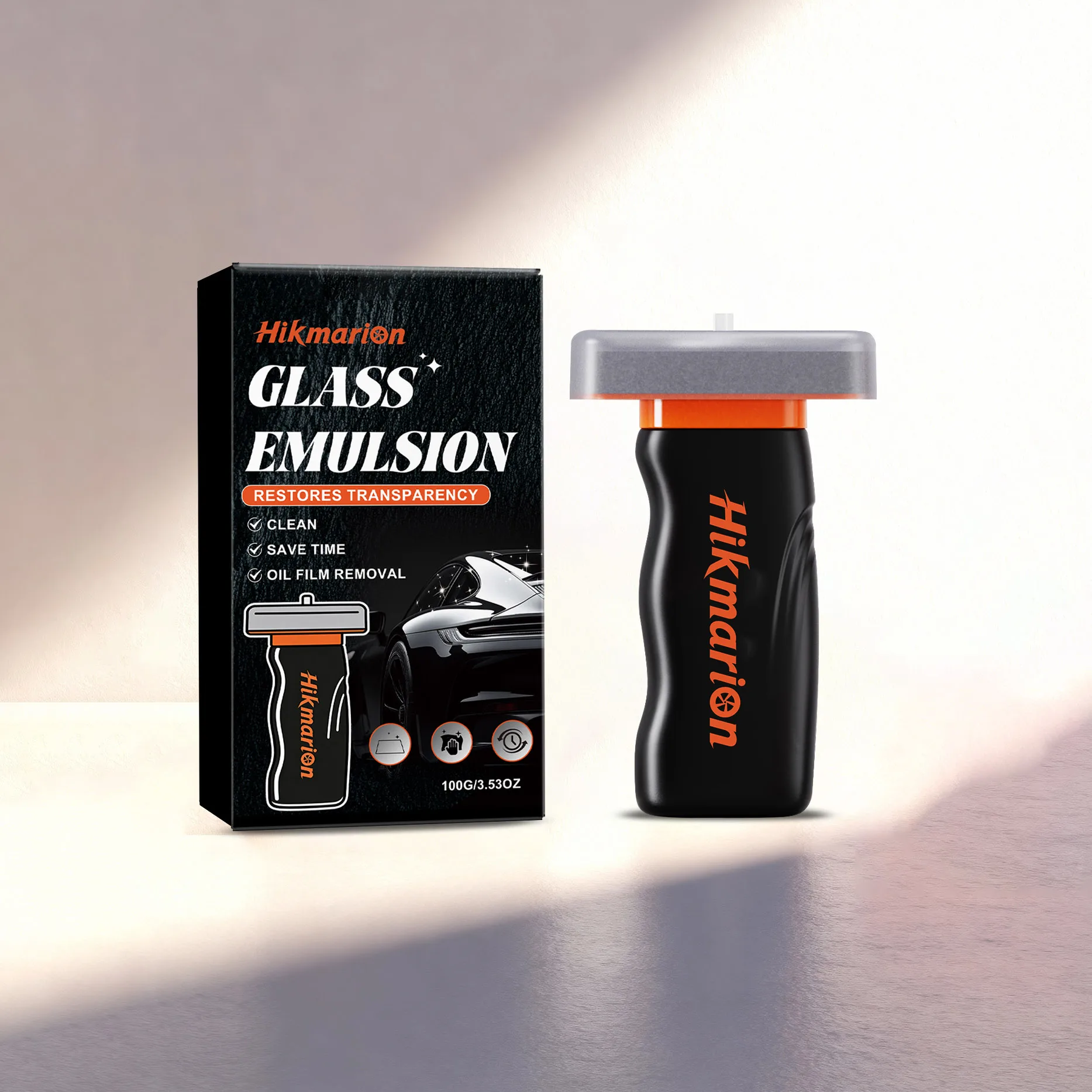 Handlicher Glasemulsions-Ölfilm-Entferner, entfernt Ölfilm und Verschmierungen, verbessert die Sichtklarheit, hydrophobe Windschutzscheiben-Reinigungsbürste, 100g – Detail 5