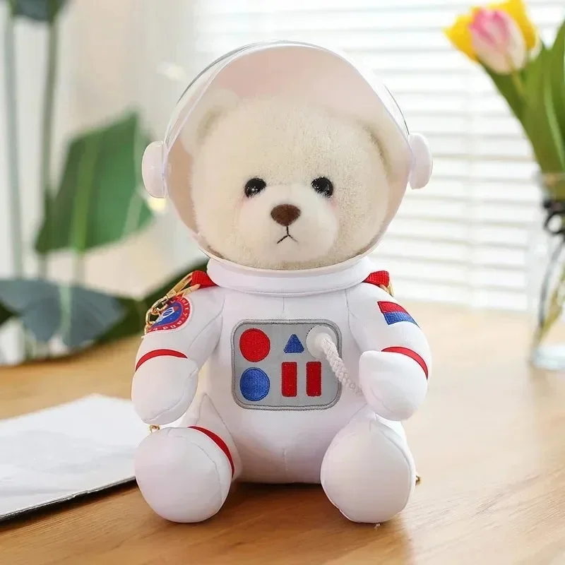 Oso de peluche espacial de 30CM, juguetes de peluche de astronauta, mochila, caja de regalo, decoración, bolso escolar para niños, muñeca, decoración del hogar, regalos de navidad