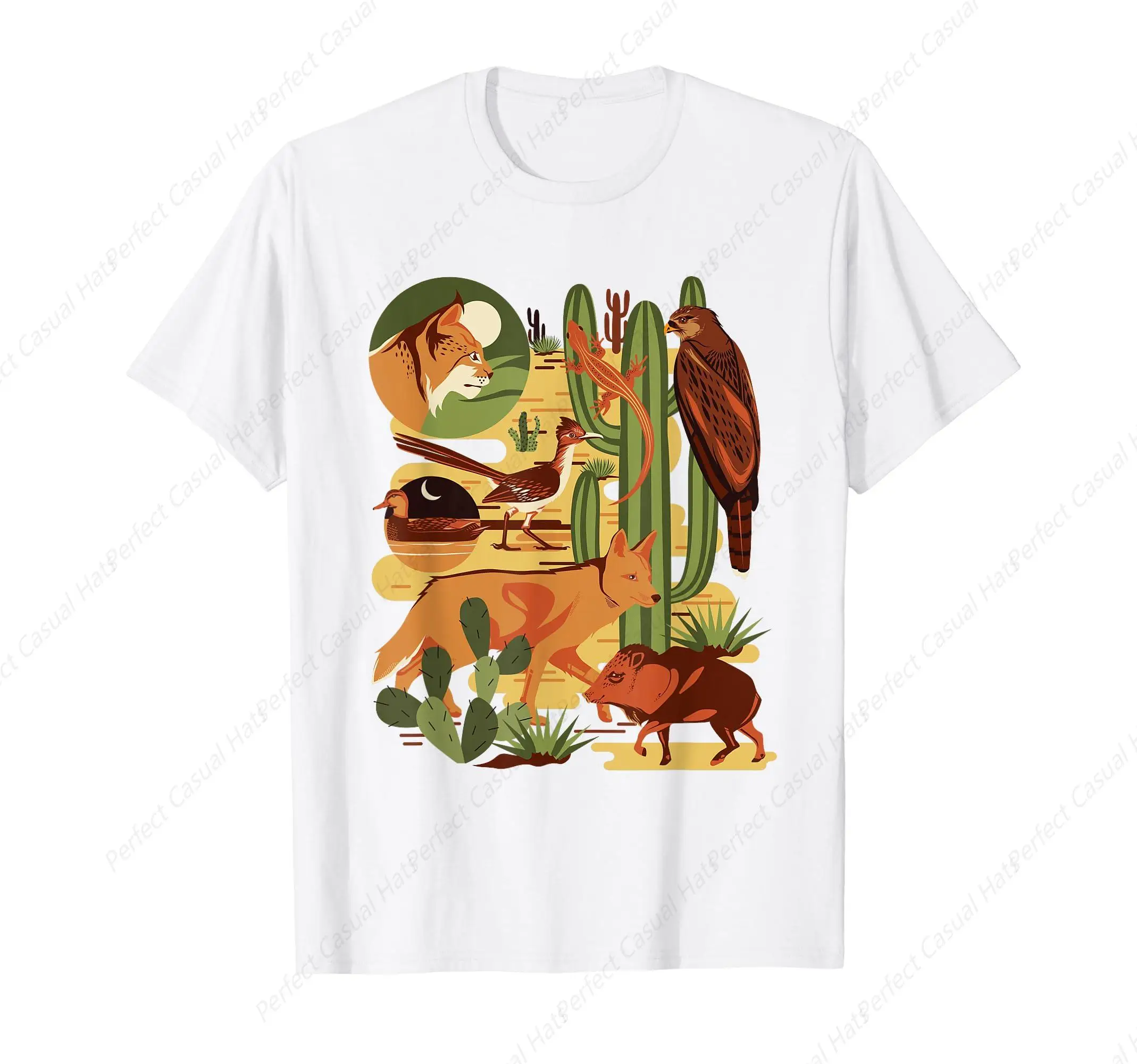 Vintage Southwestern Nature Sonoran Desert Animal Lover T-Shirt Cotton High Quality Tee Tops