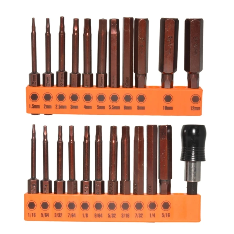 

23Pieces Head Allen Wrenches Drill Bit Set Steel Screwdriver Bit Set Dropship