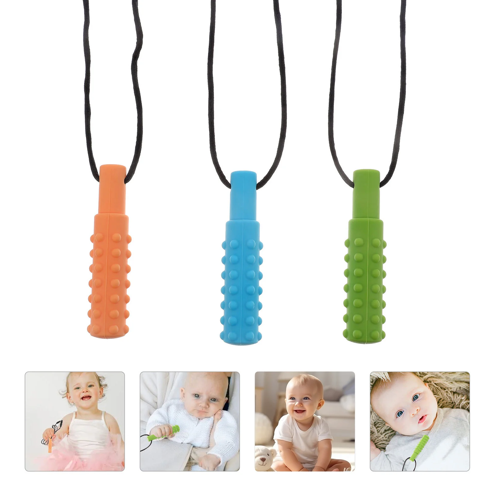

3Pcs Toddler Teether Flexible Molar Stick Comfortable Hold Grasp Teething Relief Baby Teething Toy Toddler Teether