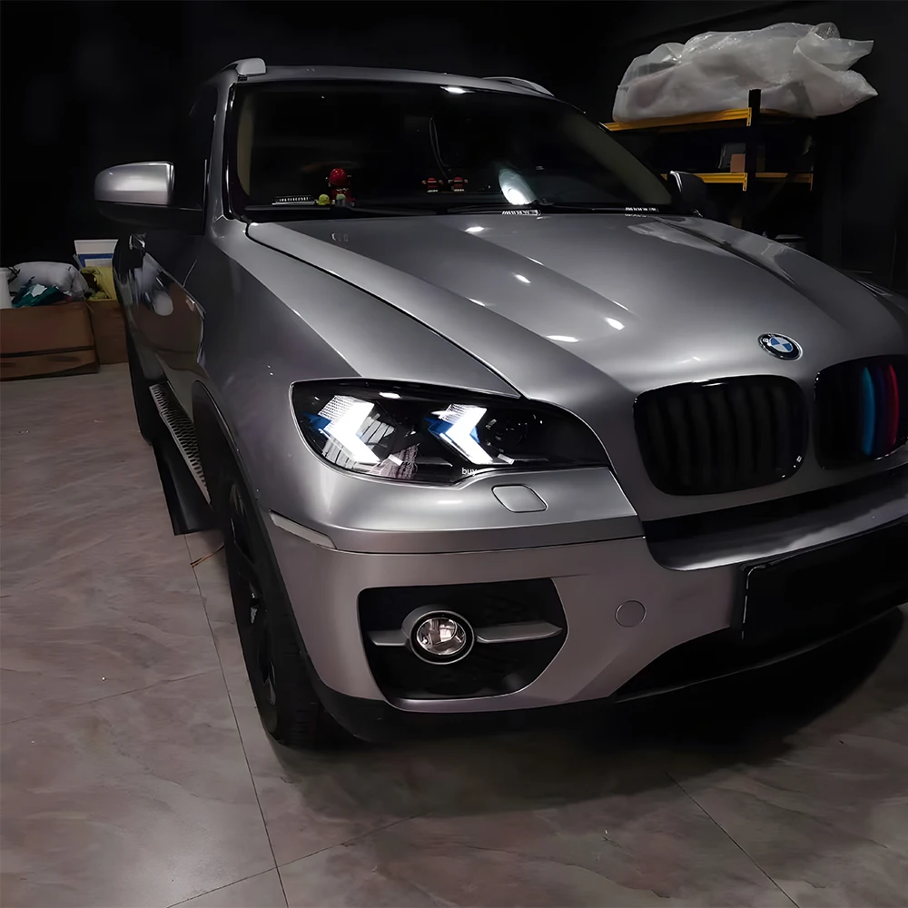 Auto Headlights Assembly For BMW X6 E71 28i 35i 40i 50i 2008-2013 Upgrade New Style LED Projector Lens Tool Accessories