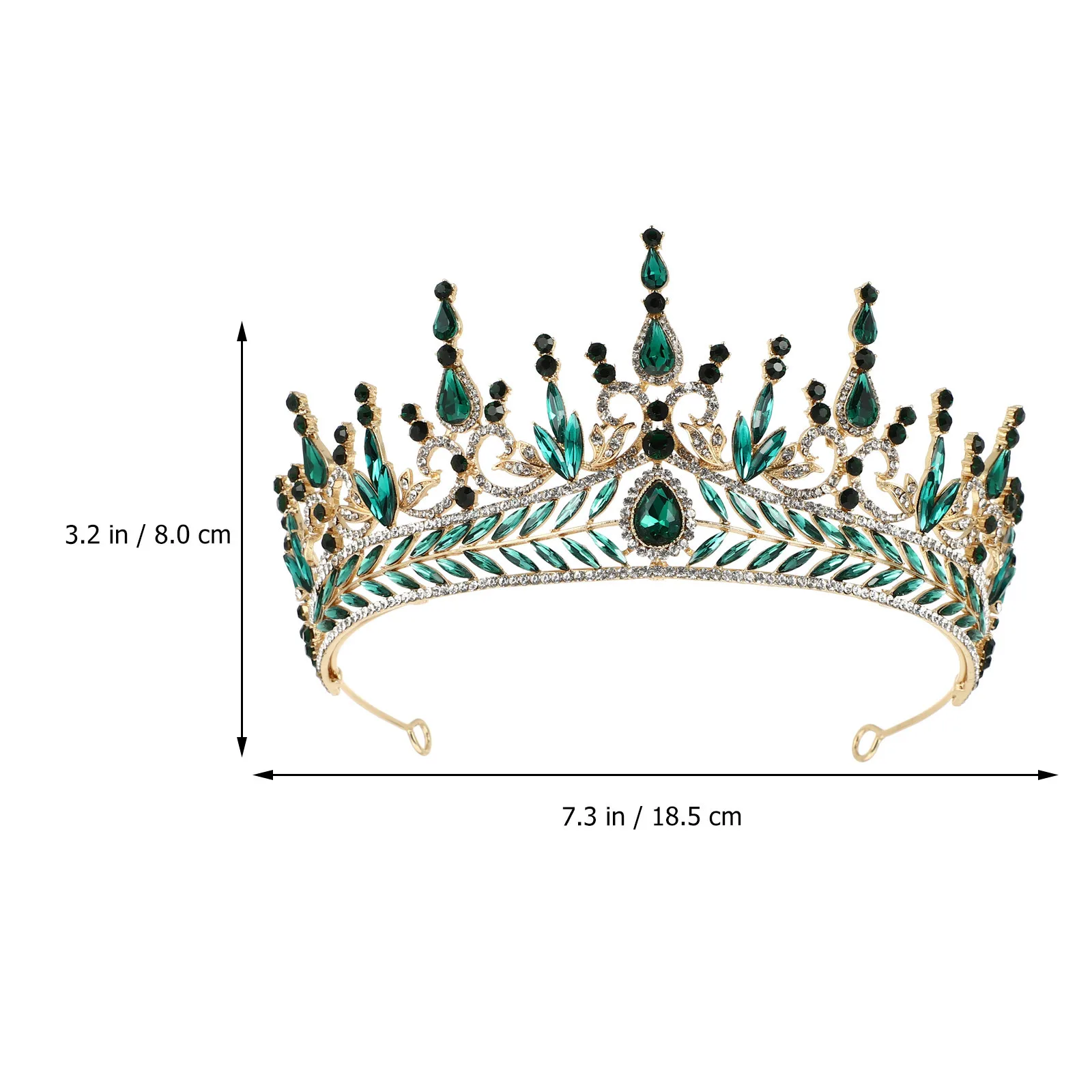 Elegant Rhinestone Bridal Crown Baroque Style Wedding Headdress Exquisite Party Tiara Rhinestone Crown Alloy Tiara