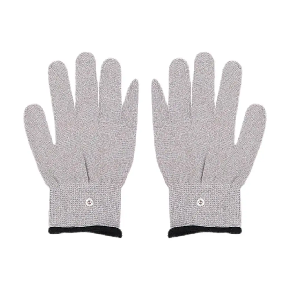 1pair Conductive Silver Fiber Electrode Gloves Pads Electrotherapy Massage herapy Gloves for Phycical 4 Size U6K9