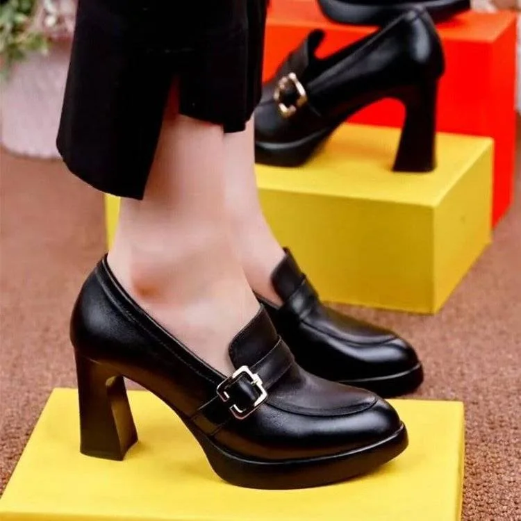 Women Shoes High Heels Square Toe Pumps Soft Designer Shoes Women Lightweight Loafers Office Shoes Mules Zapatos Para Mujeres